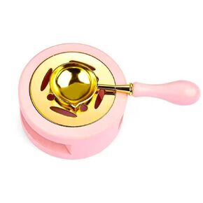 Wax Seal Warmer with Melt Spoon for Melting Sealing Waxing Beads and Strips, Elegant Seals for Letters, Invitations and Crafts， Pink