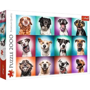 Trefl Funny Dog Portraits II 2000 Piece Jigsaw Puzzle Red 38"x27" Print, DIY Puzzle, Creative Fun, Classic Puzzle for Adults and Children from 15 Years Old