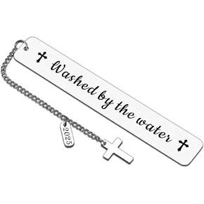 Washed by The Water, Baptism Gifts for Girl, 2025 Baptism Gifts for Boys, Christian Bookmarks for Women, 2025 Catholic Religious Bible Bookmarks, Confirmation First Communion Gift for Girls