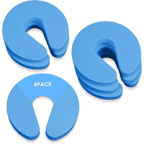 6 Pcs Foam Door Stopper,Baby Proof Door Stopper,Doors Finger Pinch Guard for Preventing Pinching,Slamming Doors and Children Being Locked in Rooms(Blue)