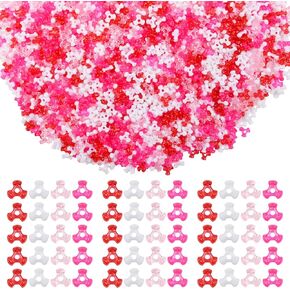 1600Pcs Tri Beads Plastic Kandi Tri Beads Bulk Transparent Colorful Beads for DIY Craft Bracelets Necklace Jewelry Making Friendship Party Decoration Supplies