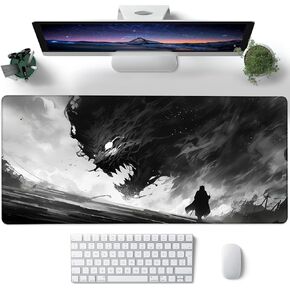 Large Gaming Mouse Pad, Retro Boho Carpet Rug Computer Desk Mat,Non-Slip Waterproof Rubber Base and Stitched Edges Desk Pad for Laptop Keyboard Office Home 35.4" x15.7 in Kuwait