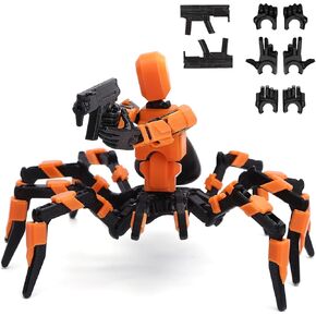T13 Titan 13 Robot Action Figure - Dummy 13 3D Printed Nova 13 Lucky 13 - Assembly Completed, Desktop Decorations, Present for Game Lovers (Orange)
