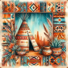 Stalente Diamond Painting Kits for Adults Sand Indian Tent, 5D DIY Diamond Art Kits for Beginners Round Full Drill Diamond Painting for Home Wall Decoration Gift 12×12inch