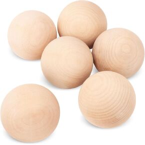 50 Pack Wooden Balls for Crafts - 1.5 Inch Multipurpose Unfinished Round Wood Spheres, DIY Decorative Crafting Balls, Suitable for Art Projects and Home Decoration
