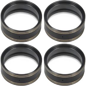 1.9 Inch Brass Internal Beadlock Ring Clamp Ring 104g/pc Heavy Wheel Counterweight Fits 1.9" Wheel Rim for 1/10 TRX4 TRX6 Axial SCX10 Pro 90046 Capra Redcat GEN7 GEN8 VS4-10 RC Crawler Car (Black)