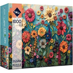1000 Piece Puzzles for Adults, Painting Flowers Puzzles 1000 Pieces for Adults, Jigsaw Puzzles for Adults 1000 Pieces and up, 1000 Piece Puzzle, Large Puzzles, Puzzle Games for Adults