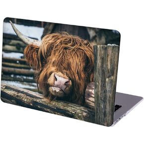 Compatible with MacBook Air 13.6-inch Hard Protective Shell Cace with Keyboard Cover (A2681, M2 chip, 2022 Release) - Highland Cow - MC9766