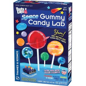 Thames & Kosmos Space Gummy Candy Lab | Tasty Labs STEM Experiment Kit, Make Space-Themed Gummy Pops & Candies, Explore Chemistry in Cooking, Safe to Eat, Made in USA, Food Ingredients Included