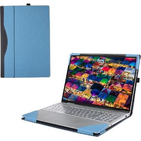 Laptop Cover Case for Lenovo IdeaPad 1 Series 2022-2024 (15ADA7 / 15AMN7 / 15ALC7 / 15IAU7 / 15IGL7 / 15IJL7 / 15IRU7) 15 inch. 2-in-1 PU Leather Detachable Notebook Sleeve (Pink)