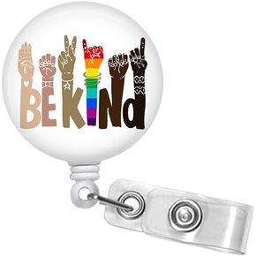 Be Kind Badge Reel/Bee/Retractable Badge/Nurse Badge/Badge Holder/ID Holder/Badge Reel/Nurse Gift/Inspirational Badge/Positive Badge #215