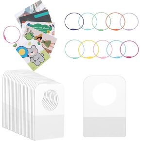 Card Holder for Yoto Cards Rings, Binder Card Sleeves Holder Organizer for yoto Accessories, Includes 200 self-Adhesive Labels and 10 Colorful Rings