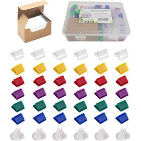 144 Pieces Game Card Stands with 100 Pieces White Blank Cards in Portable Container - Perfect Game Accessories for Tabletop & Board Games