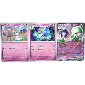 Gardevoir ex 086/198 Holo - Scarlet & Violet - Pokemon Evolution 3 Card Lot - Ralts & Kirlia