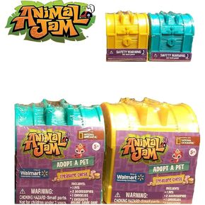 Animal Jam Set of 2 Blind Bag Treasure Chest Adopt A PET Walmart Exclusive.