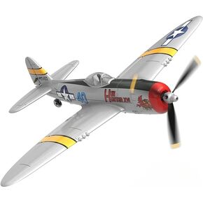 VOLANTEXRC RC Plane for Beginners, 4CH WWII Warbird P-47 Thunderbolt with Aileron, 2.4Ghz RC Airplane with Xpilot Self Righting&One Key Aerobatic, Gifts for Adults (761-16 PNP)