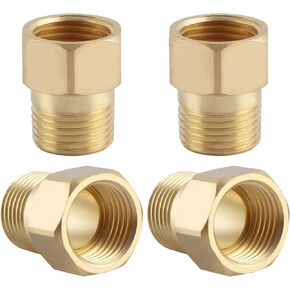 محول أنثى 1/2 بوصة، تركيبات تمديد أنابيب سداسية نحاسية 1/2 بوصة لصنبور الحوض/الدش، محول أنثى 1/2 بوصة ذكر إلى 1/2 بوصة مقاس 30/40/50 مم، تركيب الأنابيب النحاسية بشريط تفلون ، عبوة من 3 قطع in Kuwait