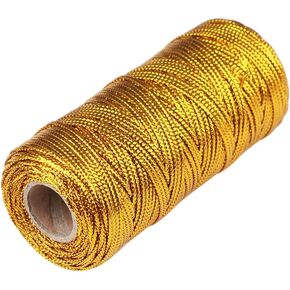 100m Decorative Metallic String Gift Wrapping Cord Jewelry Thread Cord Non Stretch Thread Cord Craft Making Cord Christmas Ornaments String Gold