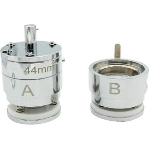 ChiButtons 44mm (1.75") Interchangeable Round Die Moulds-S1 + Free Pin Button Components (100 sets)