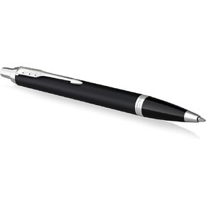 Parker IM Ballpoint Pen | Matte Black with Chrome Trim | Medium Point with Blue Ink Refill | Gift Box