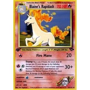 Pokemon - Blaine's Rapidash (33) - Gym Challenge - 1st Edition