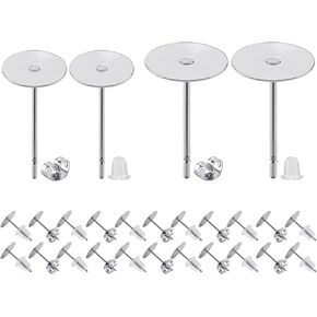 BEADNOVA Earring Posts 720pcs Stainless Steel Earring Hardware Hypoallergenic Ear Studs and Backs for Jewelry Making Backs and Findings for Ear Post Making (4mm and 6mm, Total 720pcs)