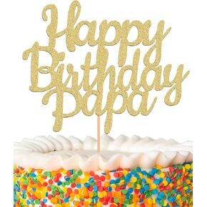 Glitter Gold Father's & Birthday Cake Topper - Best Mom Ever, Happy Mothers Day