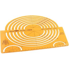 Large Isometric Ellipses Template Stencil for Drawing Drafting Tools
