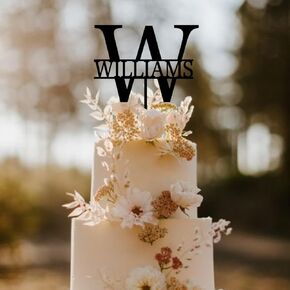 Wedding Cake Toppers, Wedding Cake Toppers Bride and Groom, Custom Cake Topper, Customize Your Own Anniversary Mr and Mrs Cake Topper,Initial & Monogram