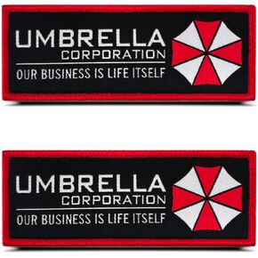 2 Pack Compatible with Umbrella ‌Corp. Patch - Our Business is Life Itself Embroidered Patch - Hook and Loop Funny Meme Patches for Clothes Jackets Backpack Uniform Vest Dogs