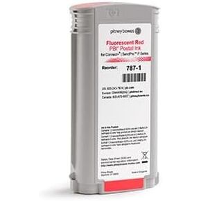 Pitney Bowes 787-1 Production Ink Cartridge for SendPro P/Connect+ Series Mailing System, Red Ink, 138 ml