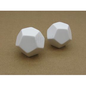 Koplow Games Pack of 2 Jumbo 26mm Blank Twelve-Sided D12 RPG Dice - White