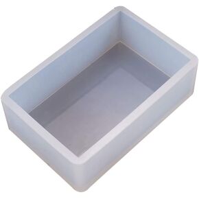 Kit UV Epoxy Resin Silicone Rectangular Box Mold for Handmade Making Tool Living Room Craft Transparent Supplies, 5.7*8.7, Clear