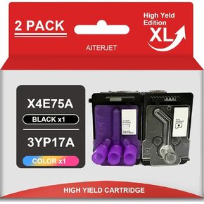 3YP17A X4E75A Print Head X4E75A 3YP17A Ink Cartridge Printehead for HP Smart Tank 500 600 700 for HP Smart Tank 660 670 700 6000 6001 7000 7001 7300 7301 7600 7602 Series Printer(1Black, 1Tri-Colour)