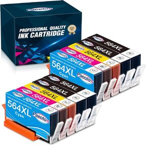 564XL Ink Cartridge Replacement for HP 564, 564XL Color Ink Compatible with HP DeskJet 3520 3522 Officejet 4620 Photosmart 5520 6510 6520 7520 7525, 9 Packs (3 Cyan, 3 Magenta, 3 Yellow)