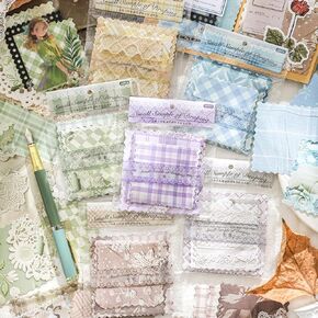 Alideco 180pcs Vintage Picnic Camping Leisure Time Scrapbooking Paper for Journaling Supplies, Decorative Craft Paper for Junk Journals (fuyueziran)