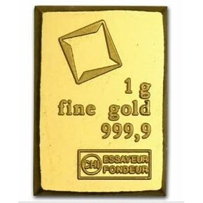 Valcambi 1gram Combibar .999 Fine Gold Bar