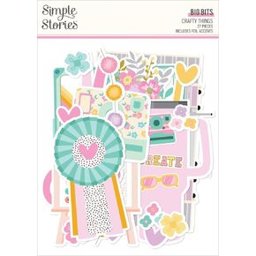 Simple Stories Crafty Things Bits & Pieces 27/Pkg-Big