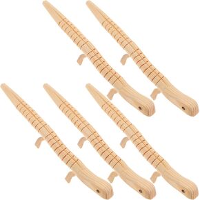 NUOBESTY 5pcs Unfinished Wooden Lizard Toy DIY Painting Blank Wiggle Lizard Snake Animal Model Crafts Reptile Figurine Ornament Halloween Prop