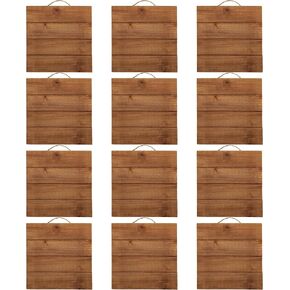 10" x 10" Square Wood Pallet Plaque by Make Market - Unfinished Hanging Decorative Sign - Bulk 12 Pack