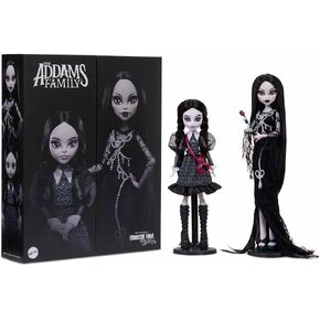 Monster High Skullector Addams Family Doll Two-Pack: Morticia & Wednesday, Fully Articulated Collectible Dolls with Certificate of Authenticity