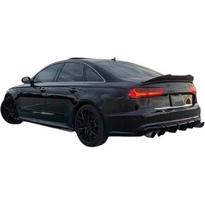 Suitable Compatible for Audi A6 S6 RS6 C7 2012-2018 Sedan PSM Genuine Carbon Fiber Forged Carbon Fiber Trunk Cover Spoiler Tail Wing(Unpainted FRP)
