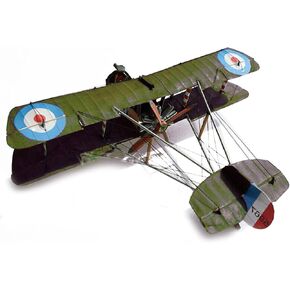 1/33 Scale British Airco DH.2 Single-seat Biplane Paper Fighter Military Model Diecast Plane Model for Collection