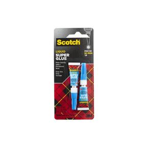 Scotch Advanced Formula Super Glue Gel, 2-Pack (AD122), 0.07 oz Tubes – Fast-Drying, No-Run Adhesive for Wood, Metal, Ceramic, Plastic & More