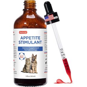 Appetite Stimulant for Dogs & Cats - Vitamin B12 (Methylcobalamin) Liquid Supplement - Boosts Appetite, Energy, and Mood - 60 ml