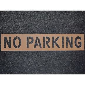 APS 12" NO Parking Stencils for Lots, Curbs, Garages | Reusable Lot Stencils for Pavement Markings | All Surface Parking Stencil | Made in USA with Recycled Cardboard