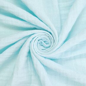 Double Cotton Gauze Fabric 100% Cotton 51/52" inches Wide Crinkled Sold BTY (Lagoon Green)