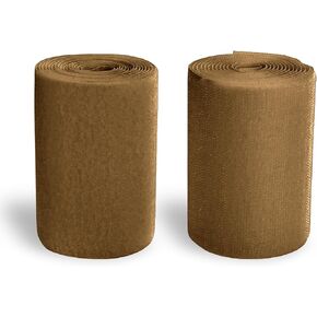 Coyote Brown 4 Inch x 3 Yd Hook and Loop Tape Non-Adhesive Nylon Interlocking Fabric Tape Strips Wide Sewing Fasteners Thick Strong Grip Roll for Military Form Bags Clothes Shoes Backpacks DIY Craft