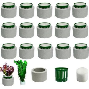 15 Pack Upgraded Aquarium Plant Fixing Ring Set - Securely Hold Your Aquatic Plants, 3-Piece Kit for Easy Planting, Fits All Aquariums