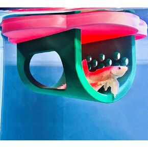 Betta Floating Hideout - Flower Rest Hammock for Betta Fish Enrichment & Decor